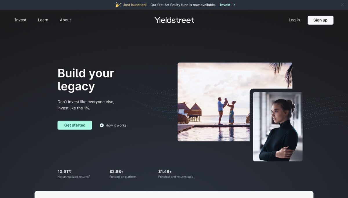 Yieldstreet: Built the design organization from the first hire, inside a regulated fintech that scaled past $1B.